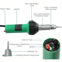 220V 1600W Integrated Plastic Welding Gun Temperature Adjusting Plastic Welding Torch Hot Air Torch Heat Gun With Tool Set 2