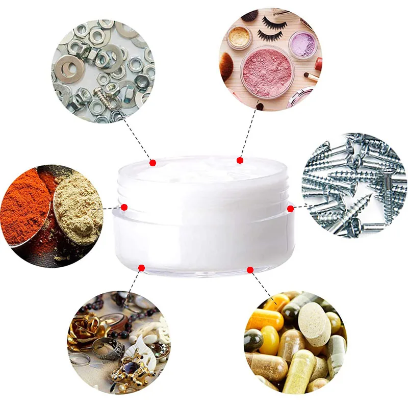 10Pcs 2g 3g 5g 10g 15g 20g 30g Plastic Cosmetics Makeup Box Nail Art Storage Pot Container Clear Sample Lotion Jar 5