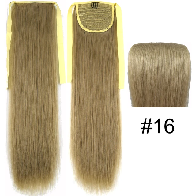 TOPREETY Synthetic Hair Fiber Heat Resistant Straight Ribbon Ponytail Hair Extension1006 16