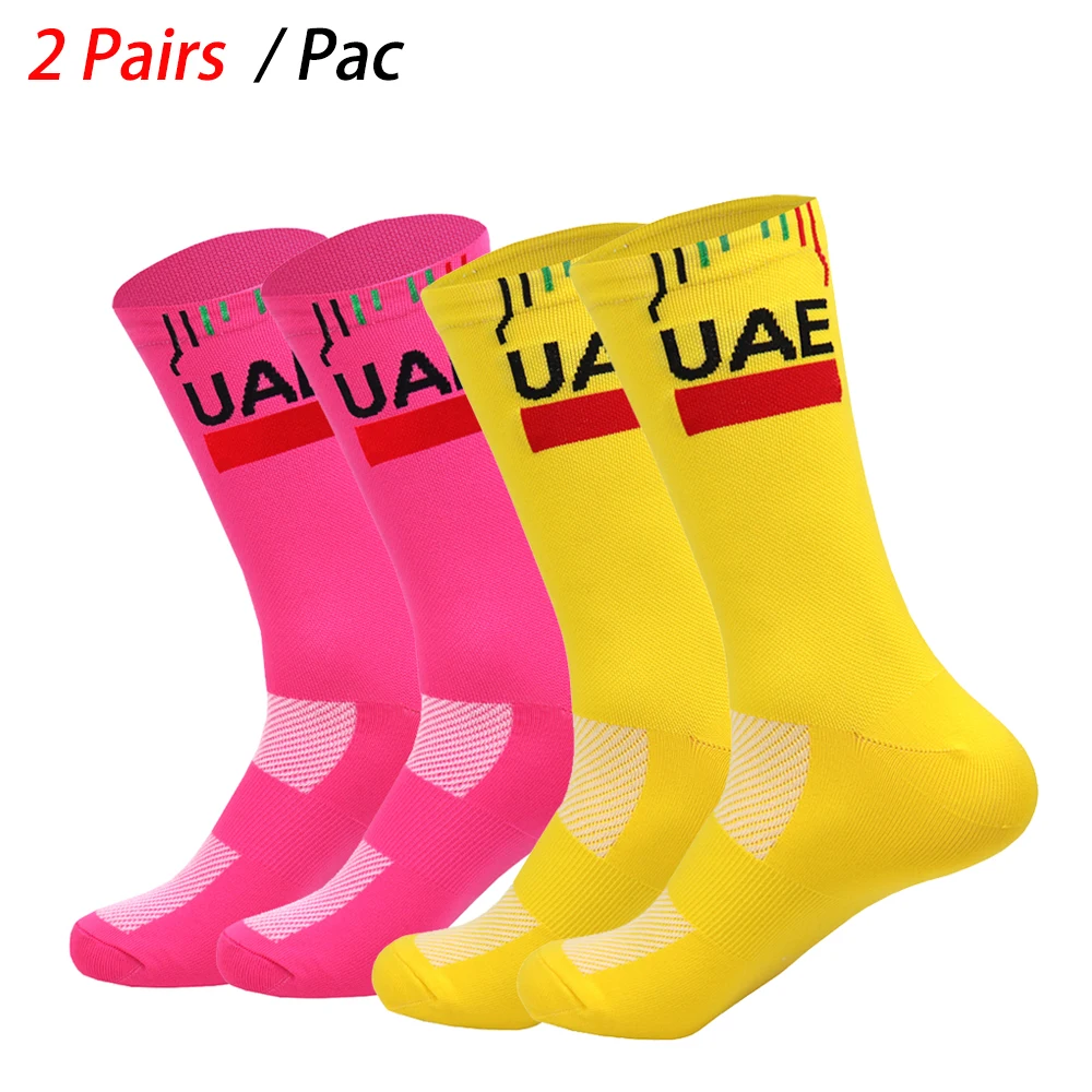 Chaussettes de cyclisme antidérapantes sans couture, équipe