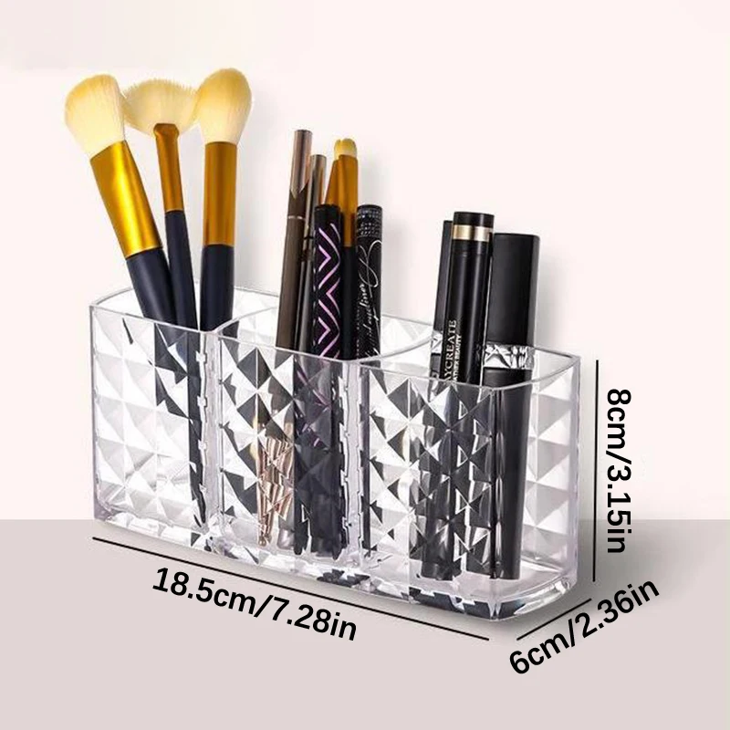 1PC Clear Acrylic Makeup Brush Holder Desk Cosmetic Organiser Lipstick Brush Storage Lipstick Brush Storage Holder 6