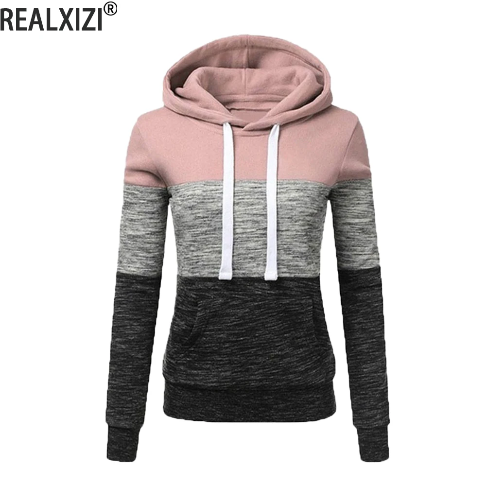 Sudadera-con-capucha-de-manga-larga-para-mujer-su-ter-delgado-de-Color