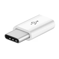 Universal USB - C to Micro USB Charger Adapter Connector (White)