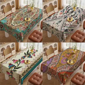 Exotic Floral Tablecloth Restaurant Kitchen Tablecloth Living Room Home Decoration Rectangular Party Decoration 1