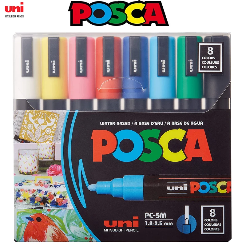 UNI-POSCA PC-5M 2.5mm Medium Bullet Tip pain pens