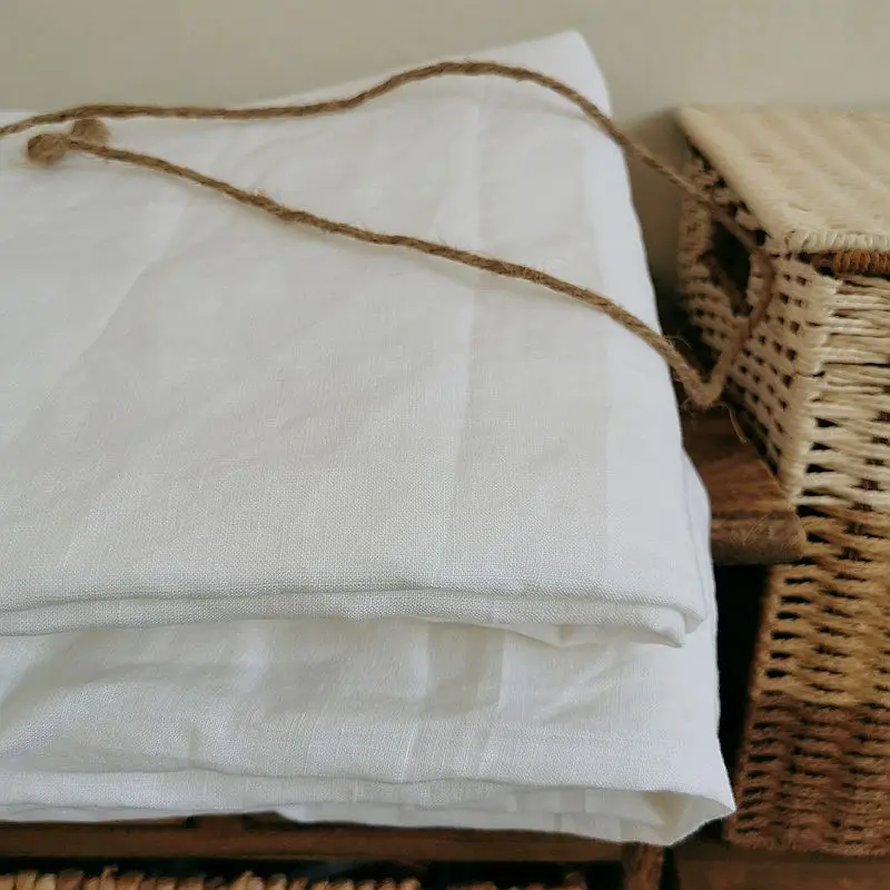 Pure Linen Bed Sheet King Queen Twin Size, Soft Bed Sheets, Flax Fabric Single Double Sheet, Home Sheets for Bed, Flat Bed Sheet 4