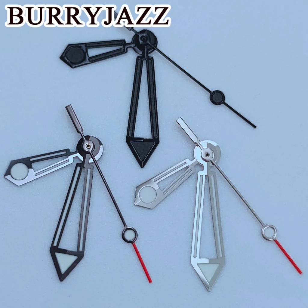 

BURRYJAZZ NH35 NH36 NH38 7S26 7S36 4R35 4R36 Watch Hands Silver Black Gun Hands Green Luminous