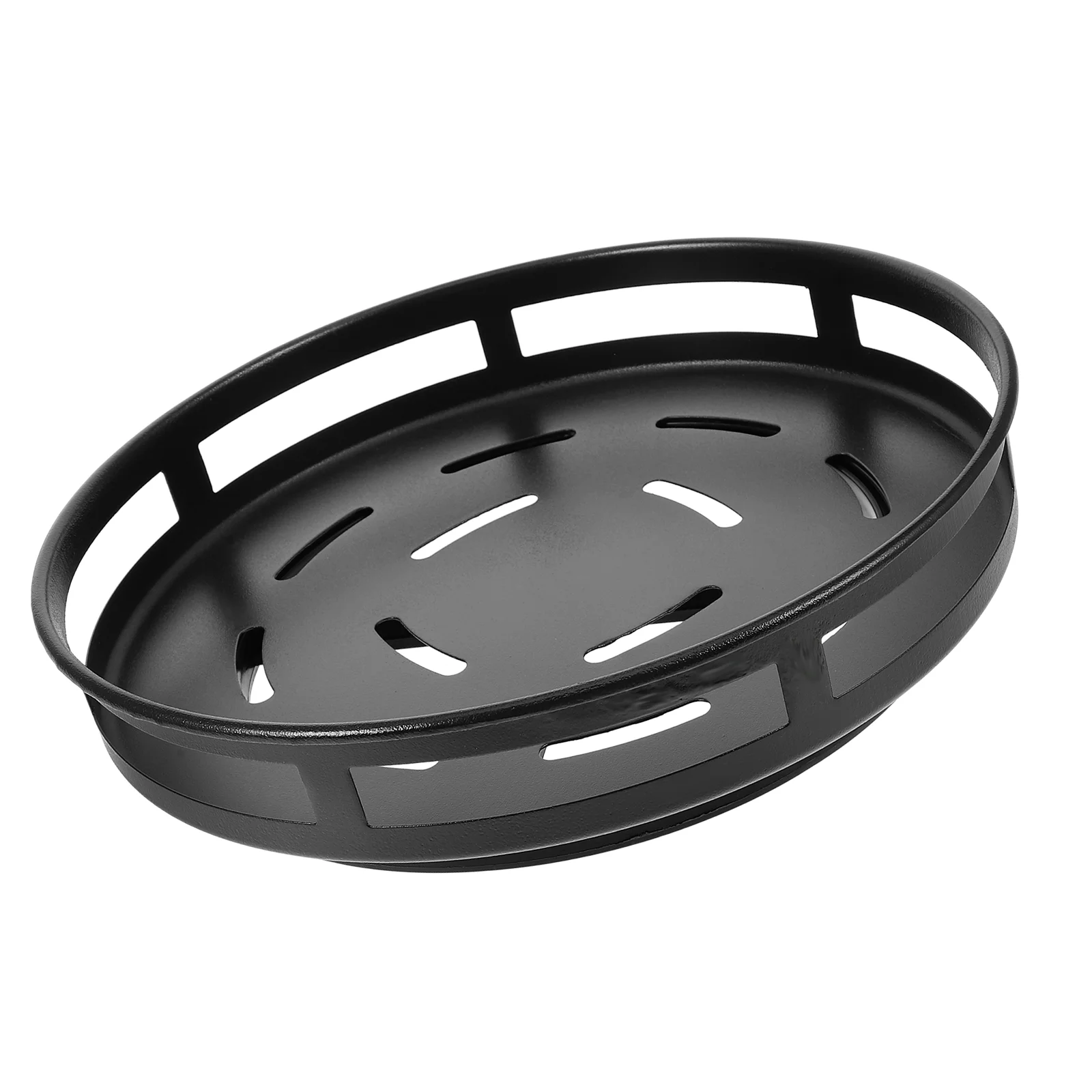 

Condiment Kitchen Rotating Spice Storage Rack Turntable Vanity Tray Practical Container Metal Home