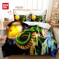 Housse de couette Dragon Ball, dessin animé japonais, ensembles de literie Goku pour garçons, enfants et adolescents, housse de couette, taies d'oreiller, cadeau de noël pour enfants 2