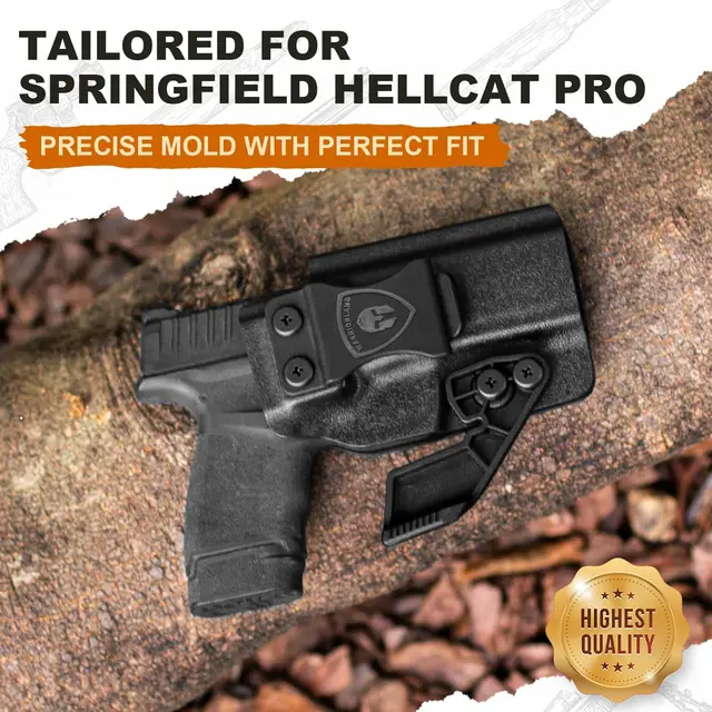 PoLe.Craft M&P Shield 40 Holster With TLR-6 Light Laser For Smith & Wesson M&P Shield 9mm/.40 W/TLR-6 - Inside Waistband Carry Concealed Holster M&P Shield 9mm With Laser (Black, Right Hand