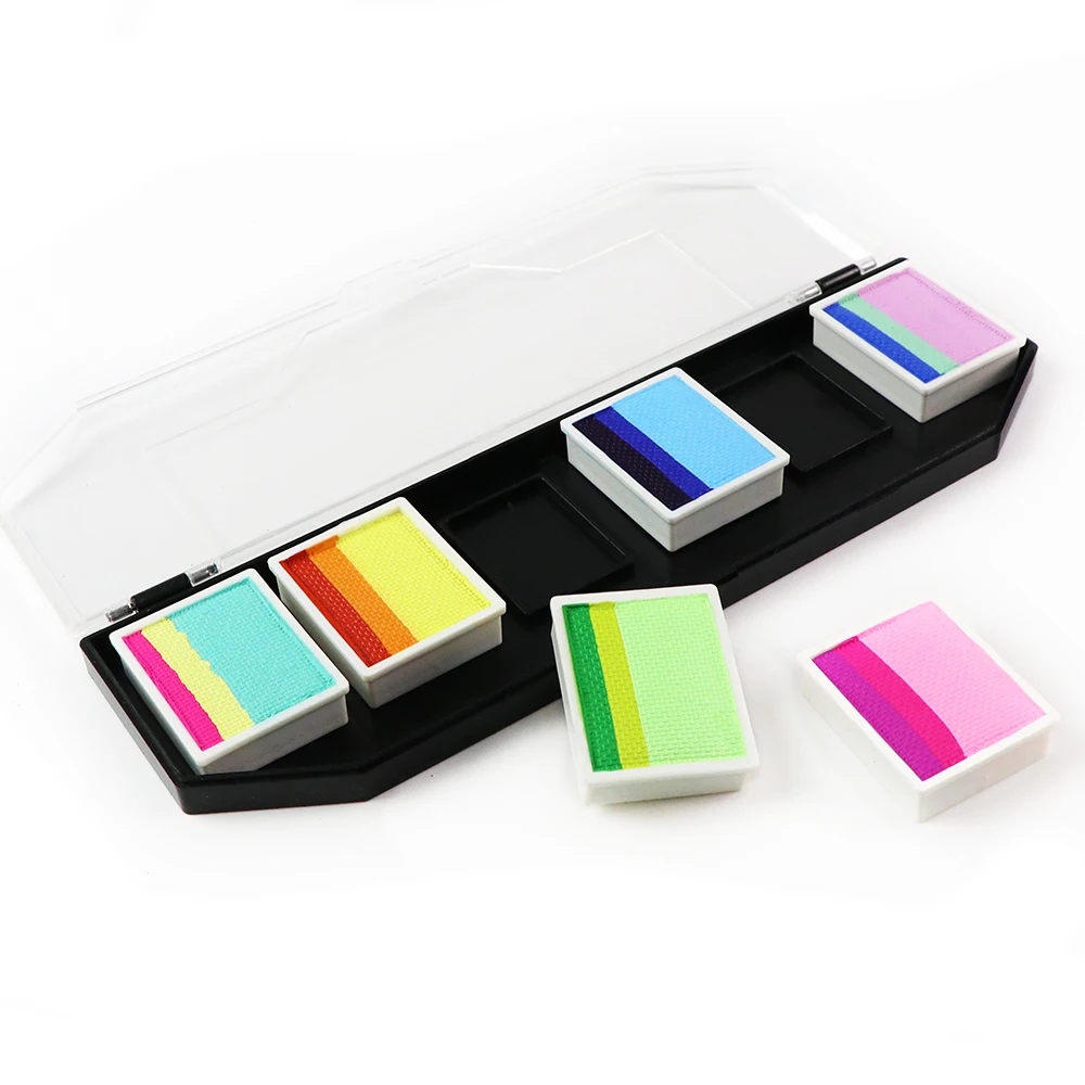 Description Picture 2 of itemBowitzki Neon 6x10gm Litter Butterfly Professional Face Paint Split Cake Body Paint One Stroke Non Toxic Hypoallergenicity