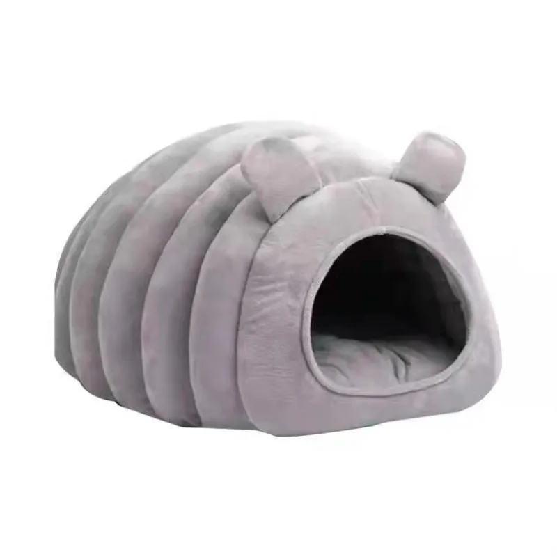 

1Pcs New Semi-enclosed Cat Nest Can Be Disassembled And Washed Winter Warm And Cashmere Solid color Household Pet Supplies JJ527