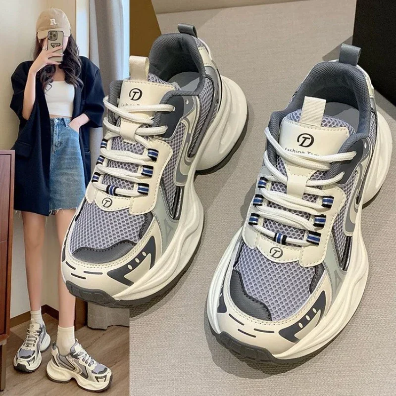 

Platform Women's Sneakers Comfortable Breathe Casual Shoes for Women Non Slip Vulcanized Shoes Elevated Sports Tenis Feminino
