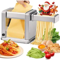 Electric Pasta Maker Stainless Steel Noodle Machine with Roller&Cutter Adjustable 7 Thickness &2 Width for Spaghetti, Fettuccini 1