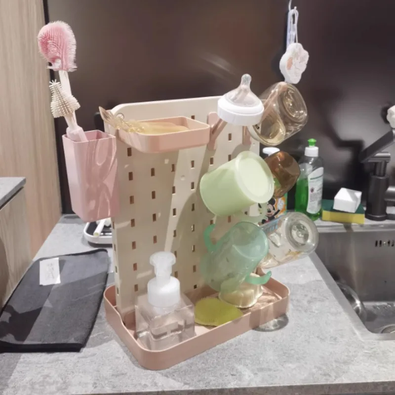 Baby Bottle Drain Rack Drying Stand Storage Box