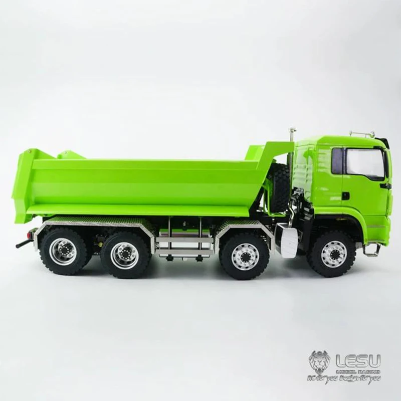 1/14 Simulation Truck mud head 8X8 hydraulic U bucket dump truck with new central differential differential lock bridge model RC 2
