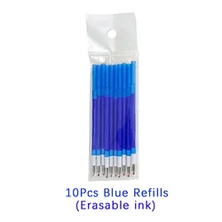 Vibrant Erasable Gel Pen Set with Washable Handle (10pcs blue refills)