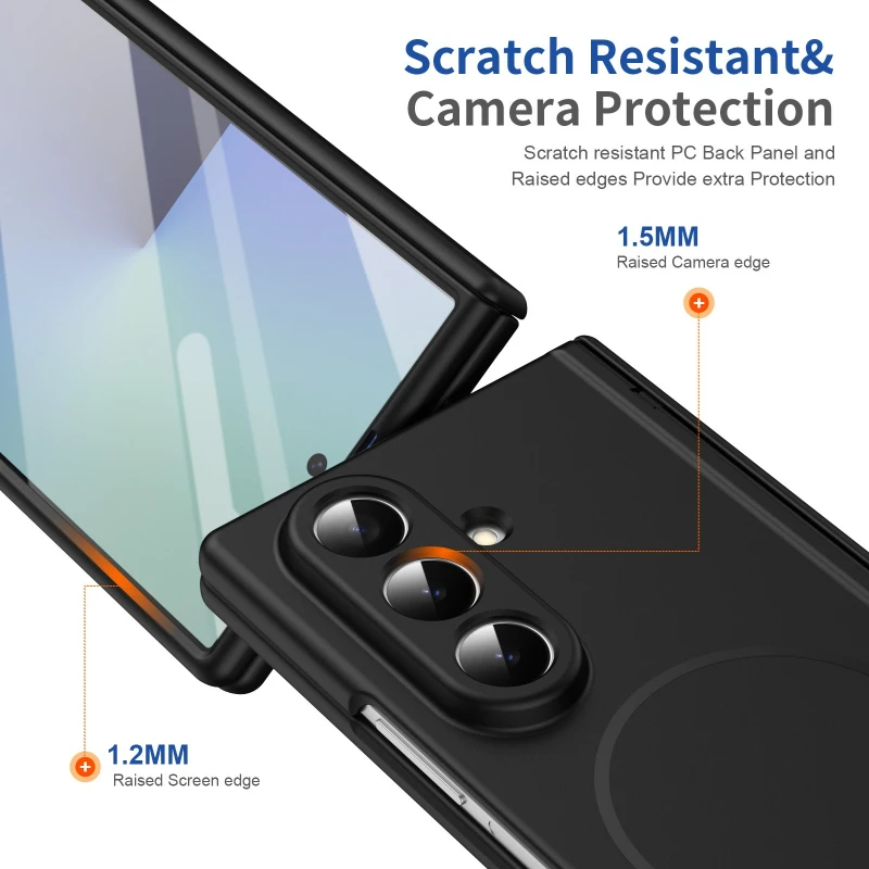 Premium Magnetic Hinge Protective Case with Screen Protector
