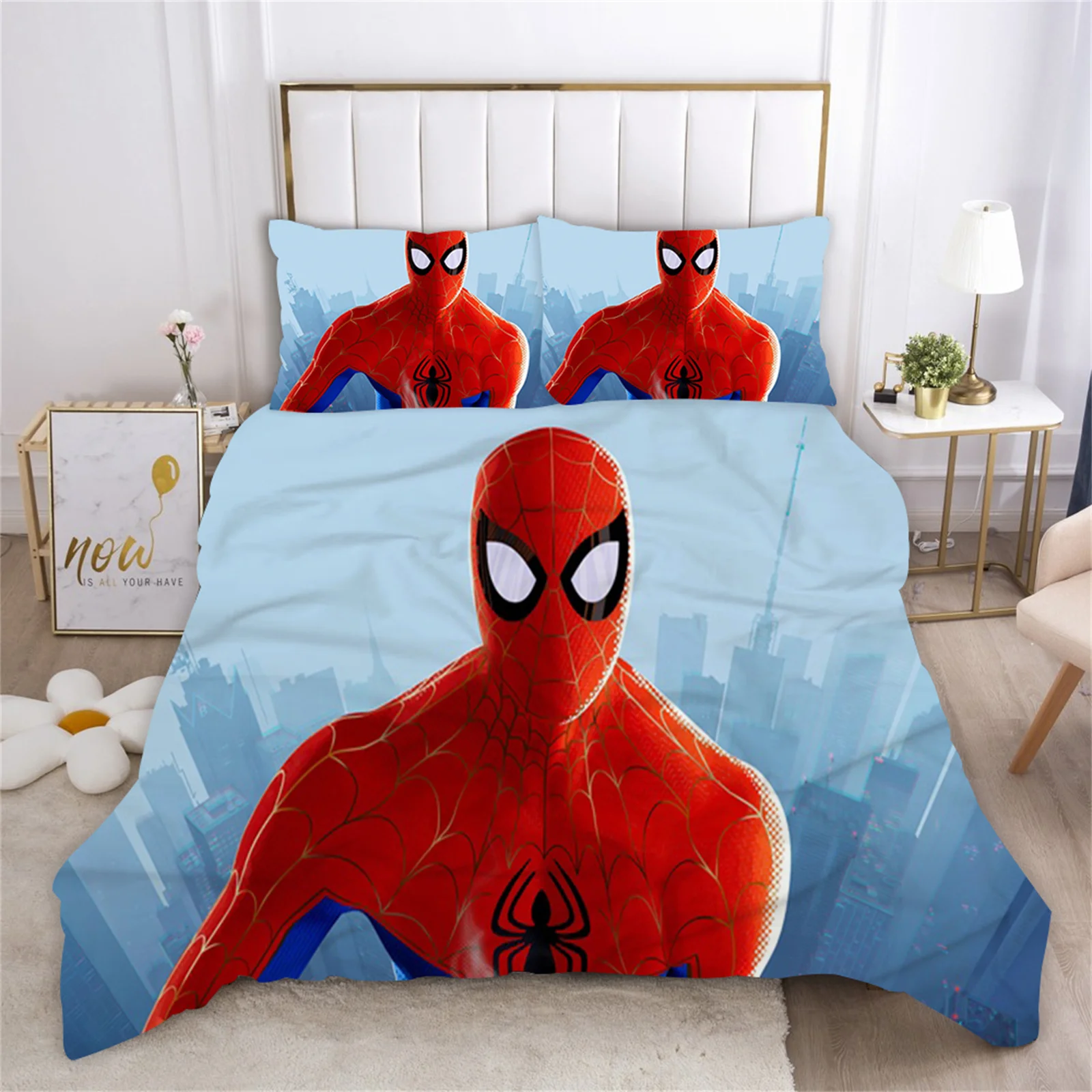 Housse de couette Spiderman 220×240, parure de lit, 2 personnes, double – Image 14