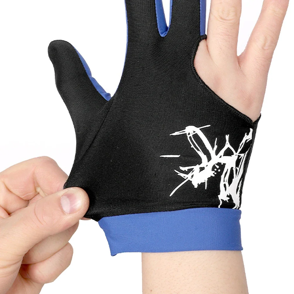 Billiards Glove Left Hand Three Finger Billiard Glove Non Slip Stickers Elasticity Billiard Training Gloves Accessories