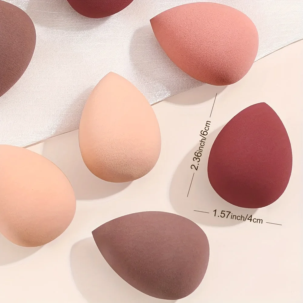 8pcs Hydrophilic Makeup Sponge Set - Egg Contour for Liquid/Powder | Latex-Free Wet&Dry Travel Kit Professional