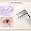 618 4Types Stainless Steel False Eyelash Tweezers Anti-static Pincet Curved Strip Lashes Extension Tweezer Makeup Tools Lashes 3