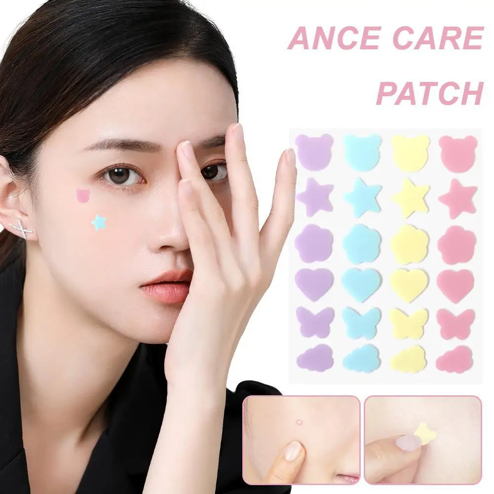 

Anti-ance Patch Hydrocolloid Acne Pimple Removal Sticker Gentle Repair Oil Control Breathable Soothing Facial Care 24pcs/bag