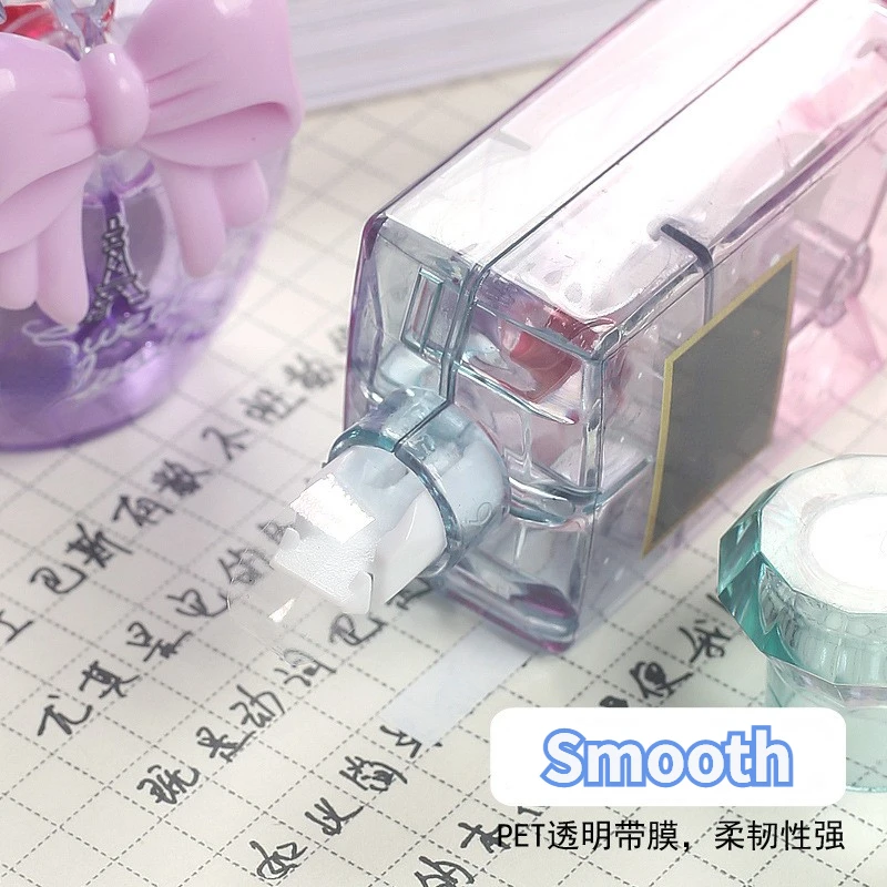 5mm * 6m Gradient Transparent Perfume Bottle Shape Correction Tape Writing Correct Belt School Office Supplies Stationery 1 Pcs