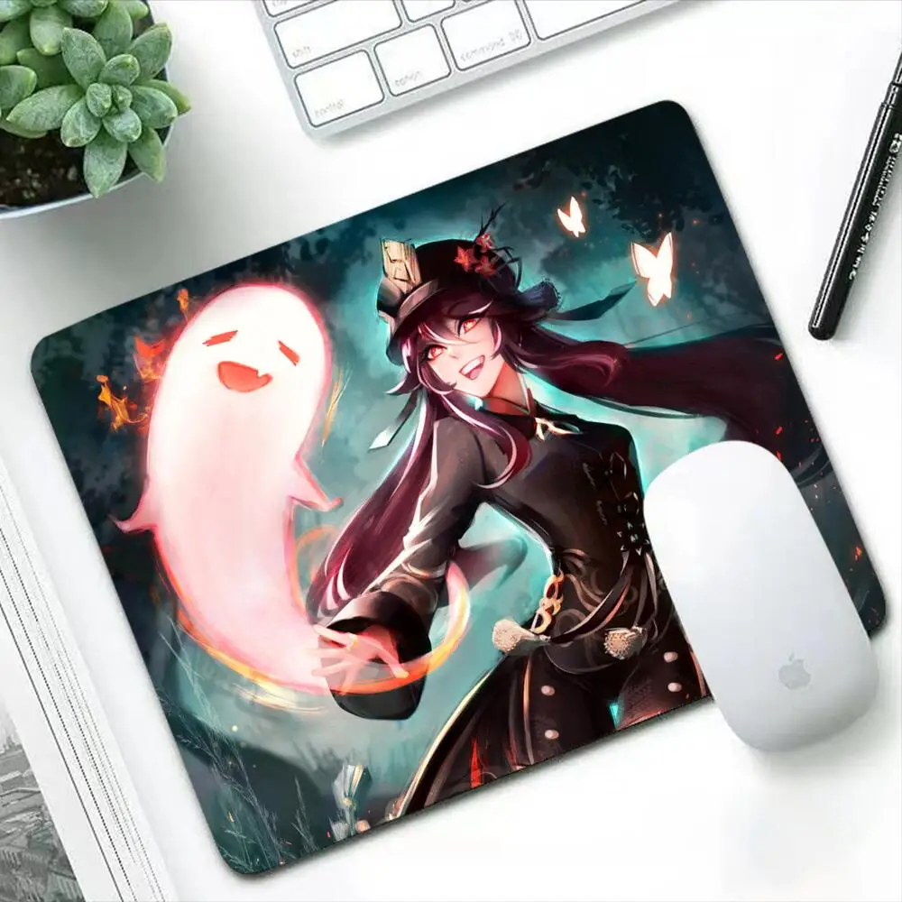 

Genshin Impact Hu Tao Kawaii Anime Small Mouse Pad PC Gaming Accessories Keyboard Soft Mousepad Laptop Office Cute Girl Desk Mat