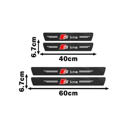 Universal Car Door and Trunk Threshold Protector Sticker - Durable Bumper Guard and Scratch Shield (4Pcs Sline)