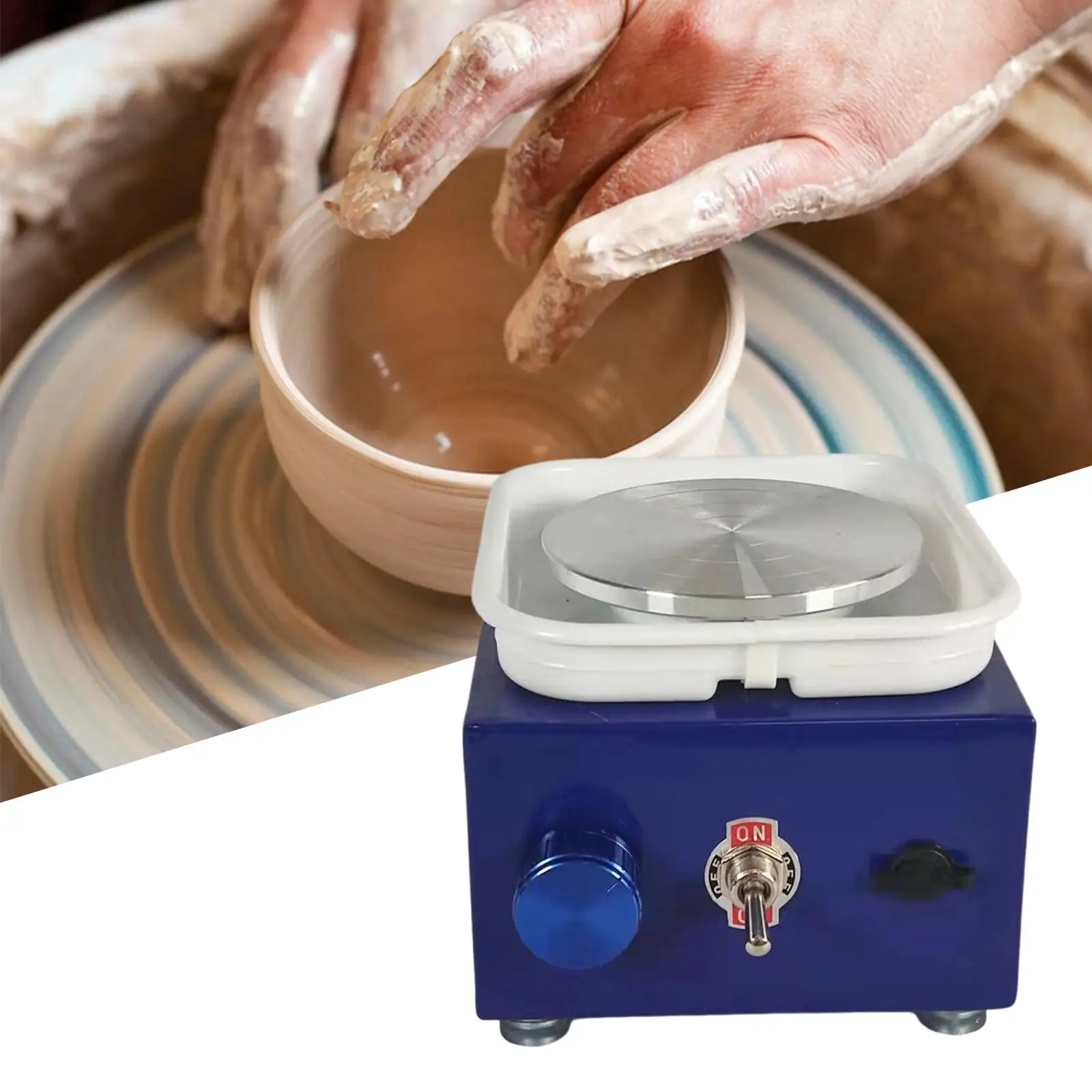 Electric Pottery Wheel DIY Sculpting Turntable Tray Ceramic Tool Clay Forming Machine For Adults Kids Home Use