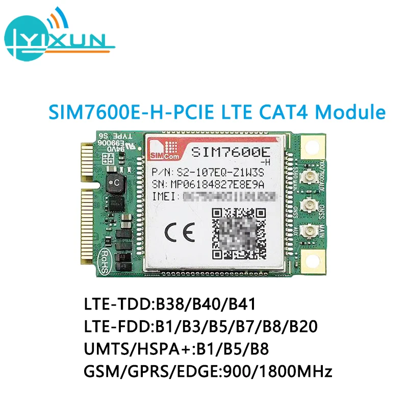 

SIMCOM SIM7600 SIM7600E-H mini pcie LTE Cat4 Module SIM7600E-H-PCIE Многополосная фотография/LTE-FDD/HSPA +/UMTS/EDGE/GPRS/GSM модуль