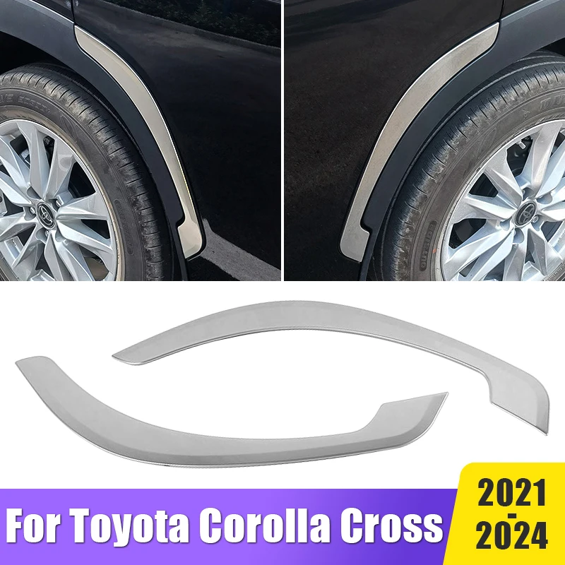 

Car Modification Decorative Strip Fender Flares Guards Arch Wheel Eyebrow Lip For Toyota Corolla Cross XG10 2021 2022 2023 2024