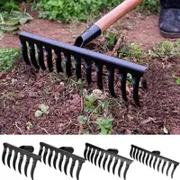 Leaf Rakes for Lawns Heavy Duty Garden Rake Lawn Tools Thatch Rake Dethatcher Rake Metal Garden Hoe Gardening Rake for Loosening 1