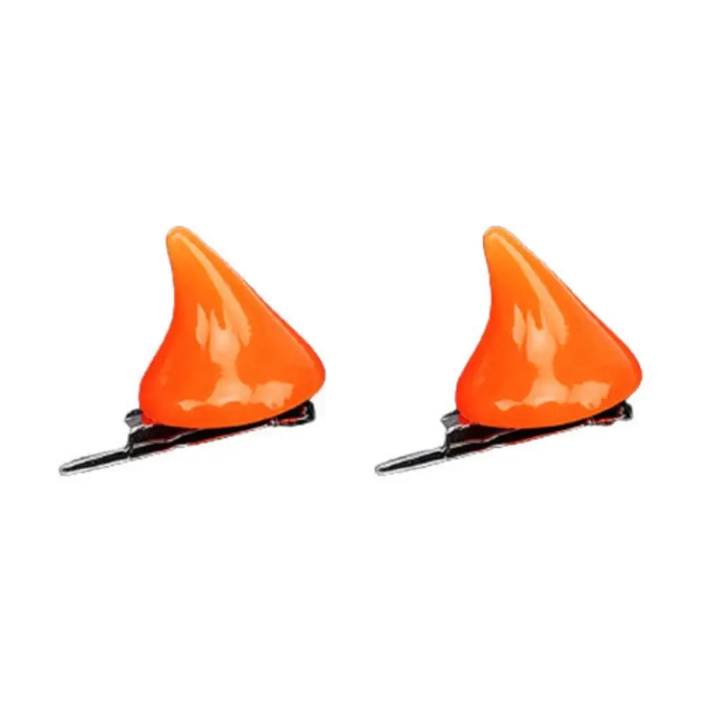 Charming Devil Horn Hair Barrettes - Cute Halloween Cosplay Hair Accessory