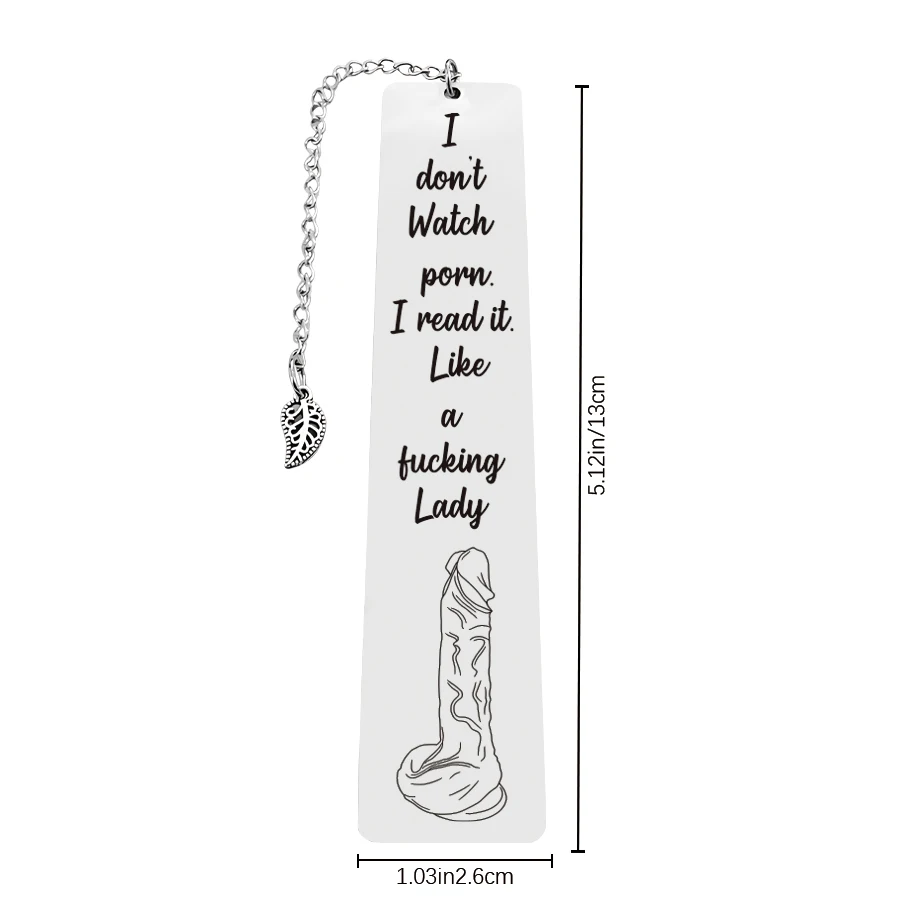 Metal Bookmark 1 Pc Stainless Steel Funny Bookmark Gift Engraved Leaf Pendant