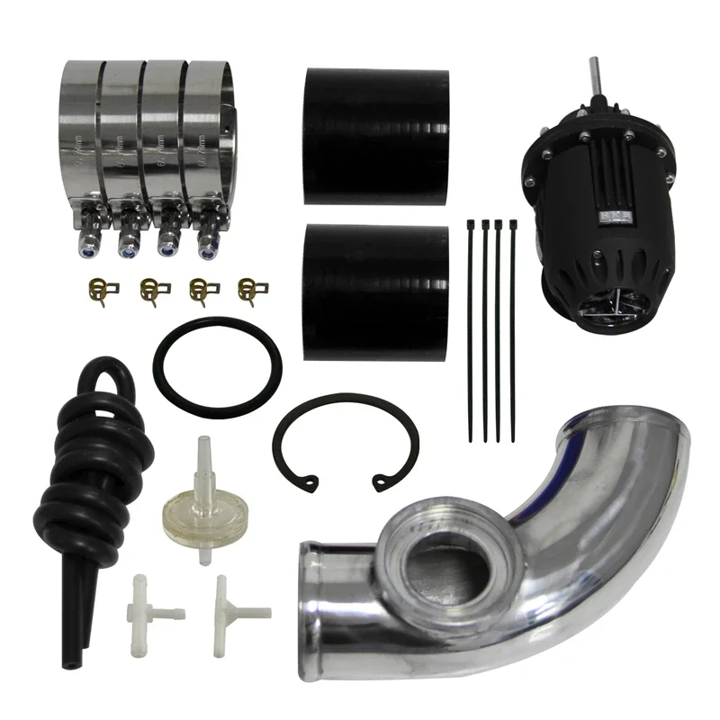 

Uinversal SQV Blow Off Valve BOV IV 63mm 90 degree Flange Pipe Silicone Hose