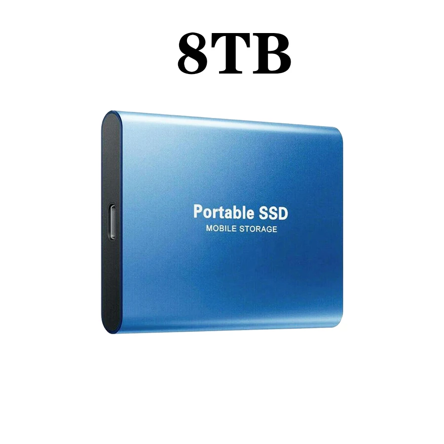 Portable High-capacity Mini SSD 16TB USB3.1Type-C Interface High-speed Hard Disk Metal Matte Surface Material External Hard Disk the best external drive External Hard Drives