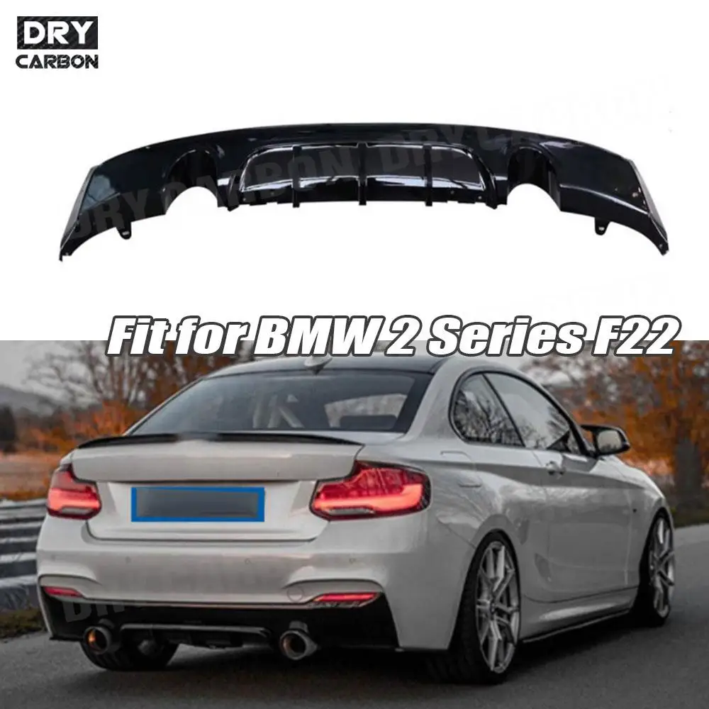 

Carbon Look Rear Bumper Diffuser Gloss Black Bumper Cover for BMW 2 Series F22 M Sport 2014 2015 2016 2017 Accessories