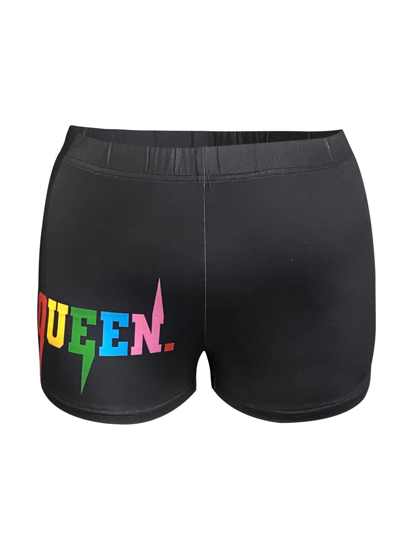 LW Plus Size women's clothing matching sets Letter Print Patchwork Shorts Set summer causal  short sleeve T-shirt + shorts sets