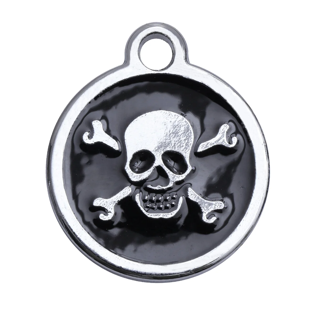 

25mm Creative Skull Chain Hanging Keychain Outdoor Keyring Ornament Black