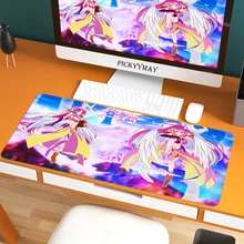No Game No Life Speed Locking Edge Large Natural Rubber Mouse Pad Waterproof Game Desk Mousepad Keyboard Mat For Warcraft LOL