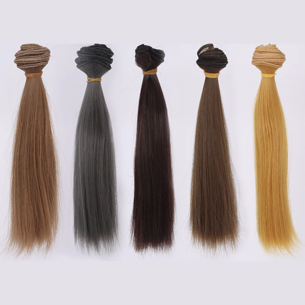BJD Wig Hair 15cm 25cm BJD/SD Doll Wig/Hair DIY Straight Hair Wig for 1/3 1/4 Bjd Doll
