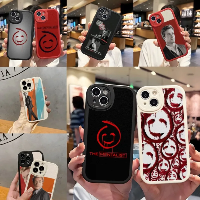 The Mentalist Red John Simon Baker Custodia Per Telefono Per Iphone 14 11 13 12 Pro Max Mini Xs X Xr 7 8 Plus Se2020 Texture In Pelle Coque