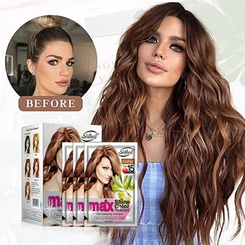 Hair Coloring Cream,Instant Hair Coloring Shampoo,Quick and Easy Hair Coloring,Semi- Permanent Instant Hair Dye for Men & Women