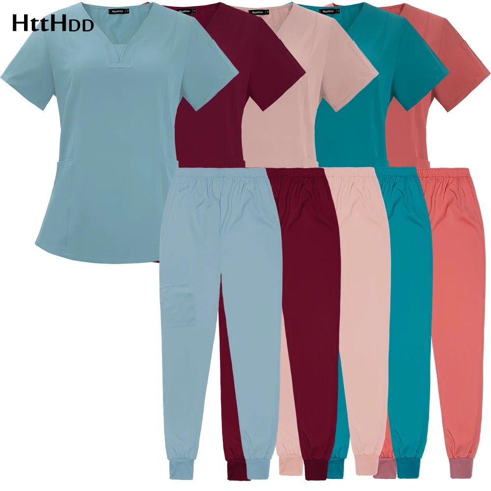 Jogger Sports Suit High Quality Solid Color Women's New Medical Operating Room Medical Uniform Scrubs Doctor Nurse Suit Unisex medical uniform