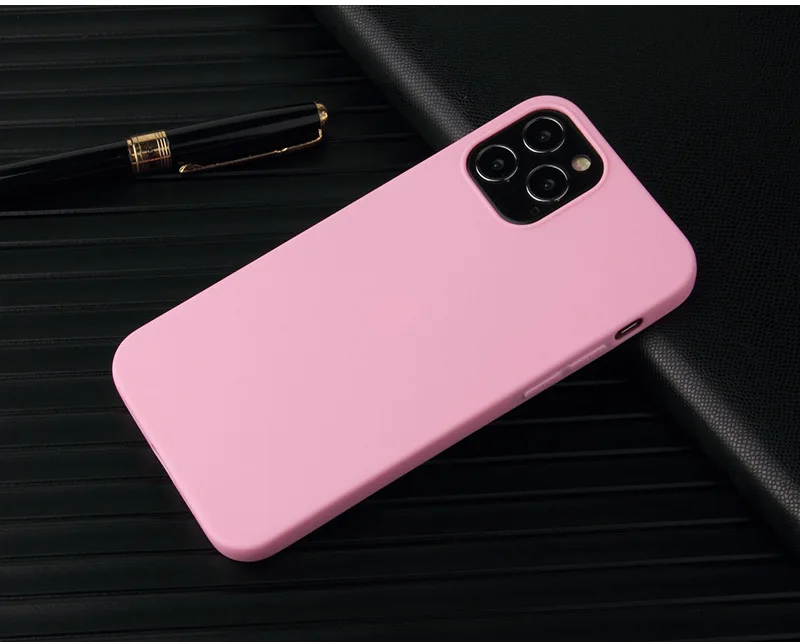 Matte Light Pink Soft Silicone TPU Phone Case