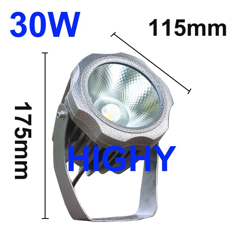 thumbnail image 1 of Lámpara de césped para jardín COB de nuevo estilo, 220 V, 110 V, 24 V, luz LED para exteriores, 20 W, 30 W, 40 W, focos impermeables para paisajes y caminos, 1 of 5