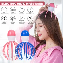 

Portable Electric Scalp Head Massager 12 Detachable Claws 84 Independent Nodes Octopus Massager Stress Relieve Deep Relaxation