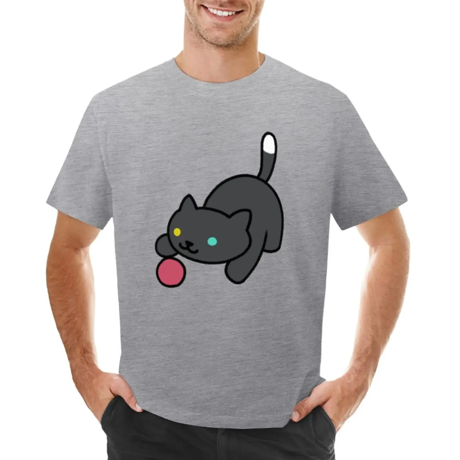 

Pepper from Neko Atsume T-shirt quick-drying summer tops mens big and tall t shirts